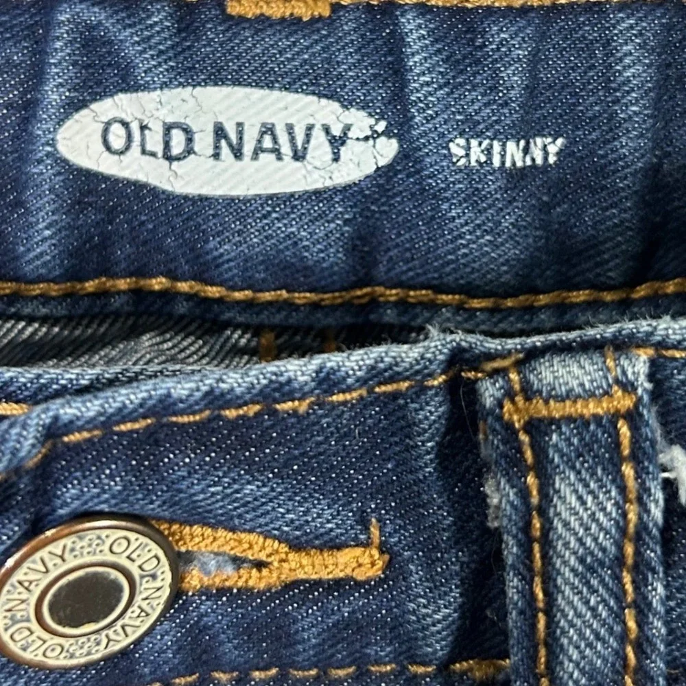Old Navy Kids Skinny Jeans Blue Wash Distressed Size‎ 10
